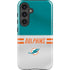 NFL Miami Dolphins White Striped Galaxy S25 Impact Case