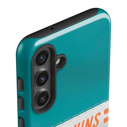 NFL Miami Dolphins White Striped Galaxy S25 Impact Case