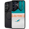 NFL Miami Dolphins White Striped Galaxy S25 Plus Kickstand Case