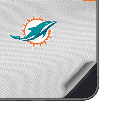 NFL Miami Dolphins White Striped Galaxy S24 Skin