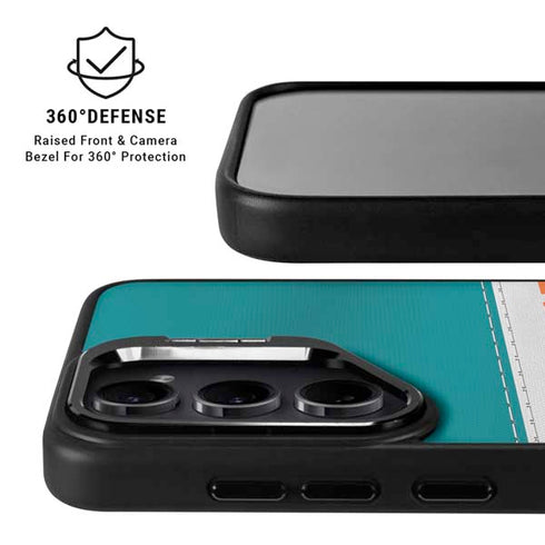 NFL Miami Dolphins White Striped Galaxy S24 Ultra Kickstand Case