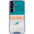NFL Miami Dolphins White Striped Galaxy S25 Plus Clear Case