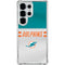 NFL Miami Dolphins White Striped Galaxy S25 Ultra Clear Case