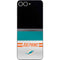 NFL Miami Dolphins White Striped Galaxy Z Flip6 Skin
