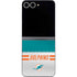 NFL Miami Dolphins White Striped Galaxy Z Flip6 Skin