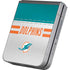 NFL Miami Dolphins White Striped Galaxy Z Flip6 Skin