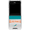 NFL Miami Dolphins White Striped Galaxy Z Flip6 Clear Case