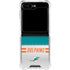 NFL Miami Dolphins White Striped Galaxy Z Flip6 Clear Case