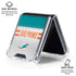 NFL Miami Dolphins White Striped Galaxy Z Flip6 Clear Case