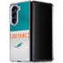 NFL Miami Dolphins White Striped Galaxy Z Fold5 5G Clear Case