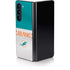 NFL Miami Dolphins White Striped Galaxy Z Fold5 5G Skin
