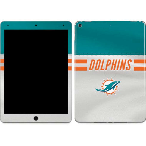 NFL Miami Dolphins White Striped iPad Skins