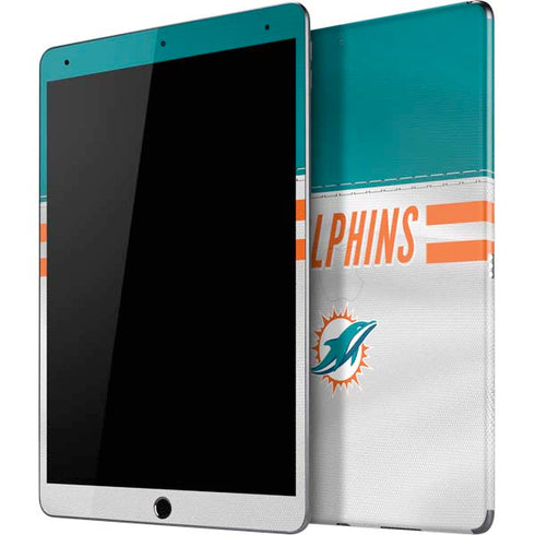 NFL Miami Dolphins White Striped iPad Skins