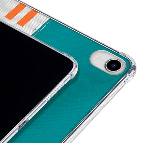 NFL Miami Dolphins White Striped iPad 11th Gen (2025) Clear Case