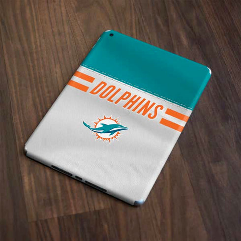 NFL Miami Dolphins White Striped Apple iPad Skin