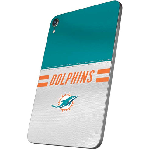 NFL Miami Dolphins White Striped Apple iPad Mini Skin
