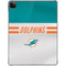 NFL Miami Dolphins White Striped iPad Pro 11in (2024) Clear Case