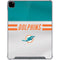 NFL Miami Dolphins White Striped iPad Pro 12.9in (2020) Clear Case