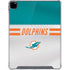NFL Miami Dolphins White Striped iPad Pro 12.9in (2020) Clear Case