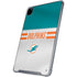 NFL Miami Dolphins White Striped iPad Pro 12.9in (2020) Clear Case