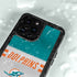 NFL Miami Dolphins White Striped iPhone 15 Pro Waterproof Case