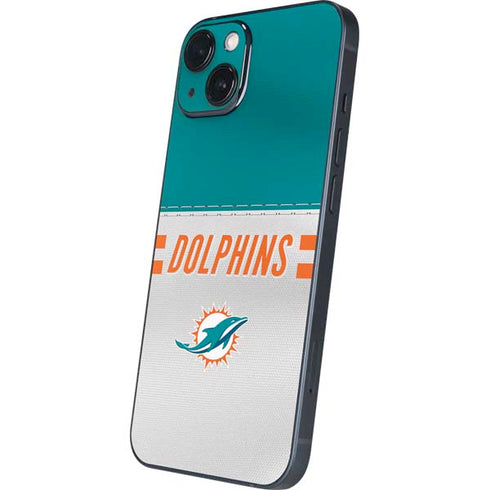 NFL Miami Dolphins White Striped iPhone 15 Skin
