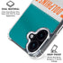 NFL Miami Dolphins White Striped iPhone 16 Plus Clear Case