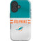 NFL Miami Dolphins White Striped iPhone 16 Plus Impact Case