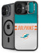 NFL Miami Dolphins White Striped iPhone 16 Plus Kickstand Case