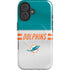NFL Miami Dolphins White Striped iPhone 16 Plus Magsafe Impact Case