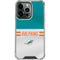 NFL Miami Dolphins White Striped iPhone 16 Pro Clear Case