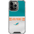NFL Miami Dolphins White Striped iPhone 16 Pro Clear Case
