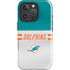 NFL Miami Dolphins White Striped iPhone 16 Pro Impact Case