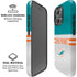 NFL Miami Dolphins White Striped iPhone 16 Pro Magsafe Impact Case