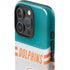 NFL Miami Dolphins White Striped iPhone 16 Pro Max Impact Case
