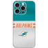 NFL Miami Dolphins White Striped iPhone 16 Pro Skin