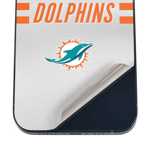 NFL Miami Dolphins White Striped iPhone 16 Skin