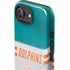 NFL Miami Dolphins White Striped iPhone 16e Impact Case