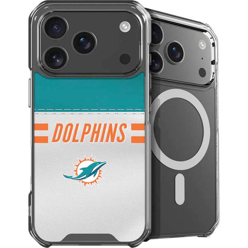 NFL Miami Dolphins White Striped iPhone 18 Pro MagSafe Case