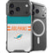 NFL Miami Dolphins White Striped iPhone 18 Pro MagSafe Case