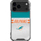 NFL Miami Dolphins White Striped iPhone 18 Pro Max Clear Case