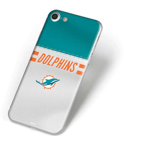 NFL Miami Dolphins White Striped iPhone 8 Skin