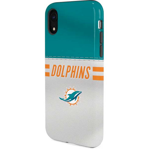 NFL Miami Dolphins White Striped iPhone XR Pro Case