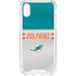 NFL Miami Dolphins White Striped iPhone XS Clear Case