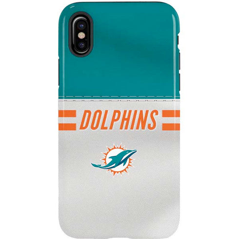 NFL Miami Dolphins White Striped iPhone XS Pro Case