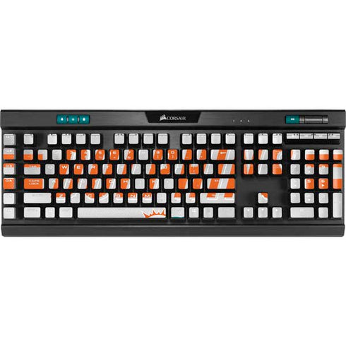 NFL Miami Dolphins White Striped K95 RGB PLATINUM Mechanical Gaming Keyboard Skin
