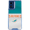 NFL Miami Dolphins White Striped Moto G 5G (2024) Clear Case