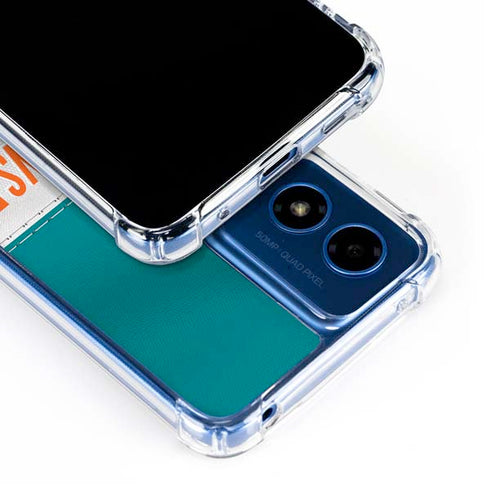NFL Miami Dolphins White Striped Moto G 5G (2024) Clear Case