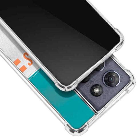 NFL Miami Dolphins White Striped Moto G Play 5G (2025) Clear Case