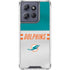 NFL Miami Dolphins White Striped Moto G Power 5G (2025) Clear Case